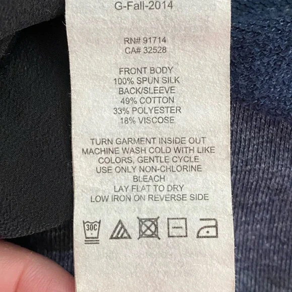 Armani Exchange Large Silk Front Sweatshirt - Picture 7 of 7